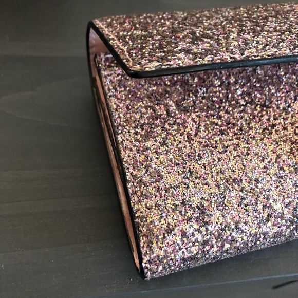 Kate Spade Rose Gold Sunset Lane Glitter Clutch Wallet - Picture 10 of 16